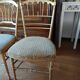 Pair of gilded Napoleon III chairs stamped Au Bon Marché Paris