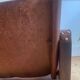 Vintage leather Safari armchair