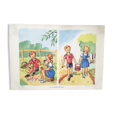 School poster "Picking cherries II"