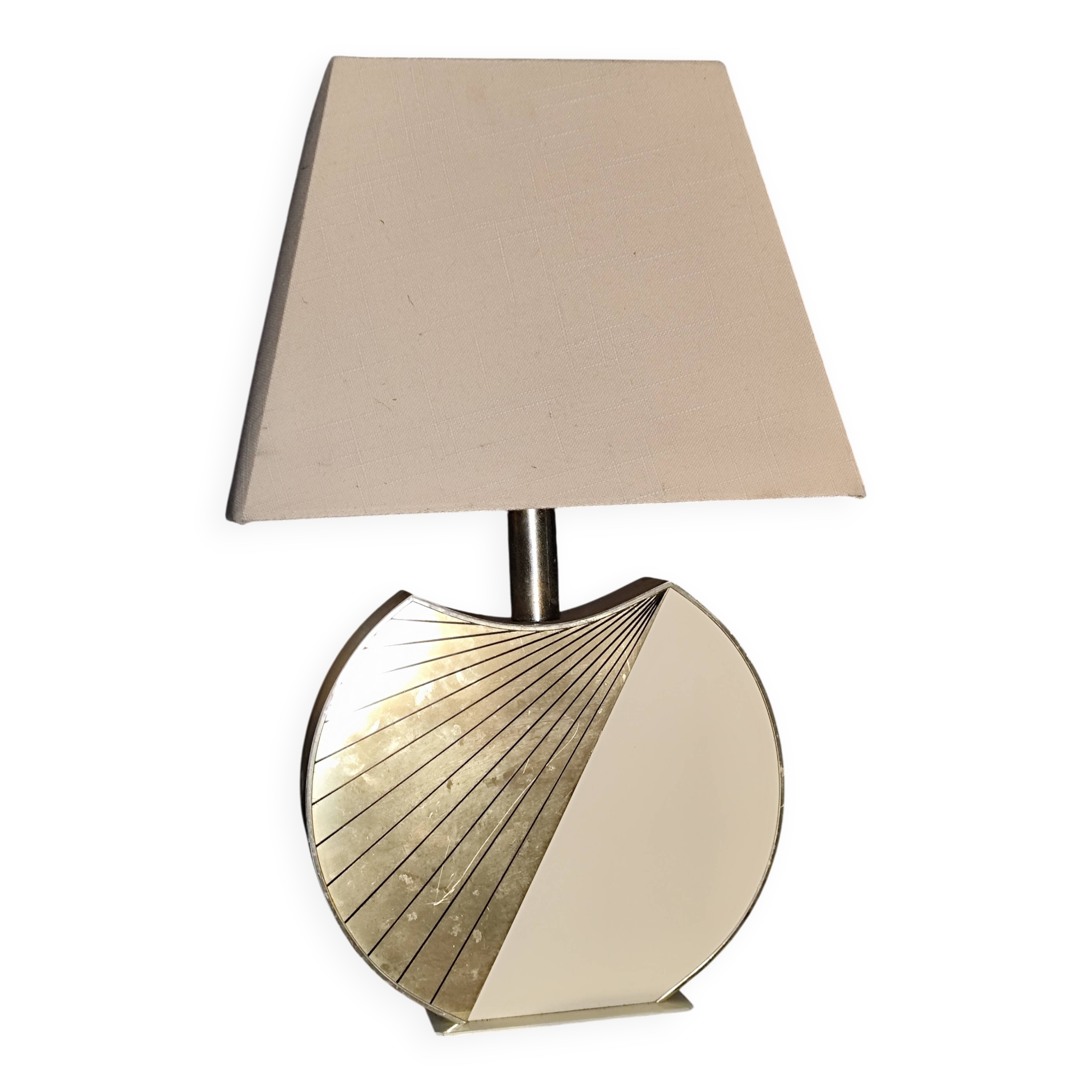 Vintage table lamp the dolphin Croissy white