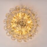 Spectacular Sputnik Flush Mount Glass Snow Balls by Doria, Germany, 1970s