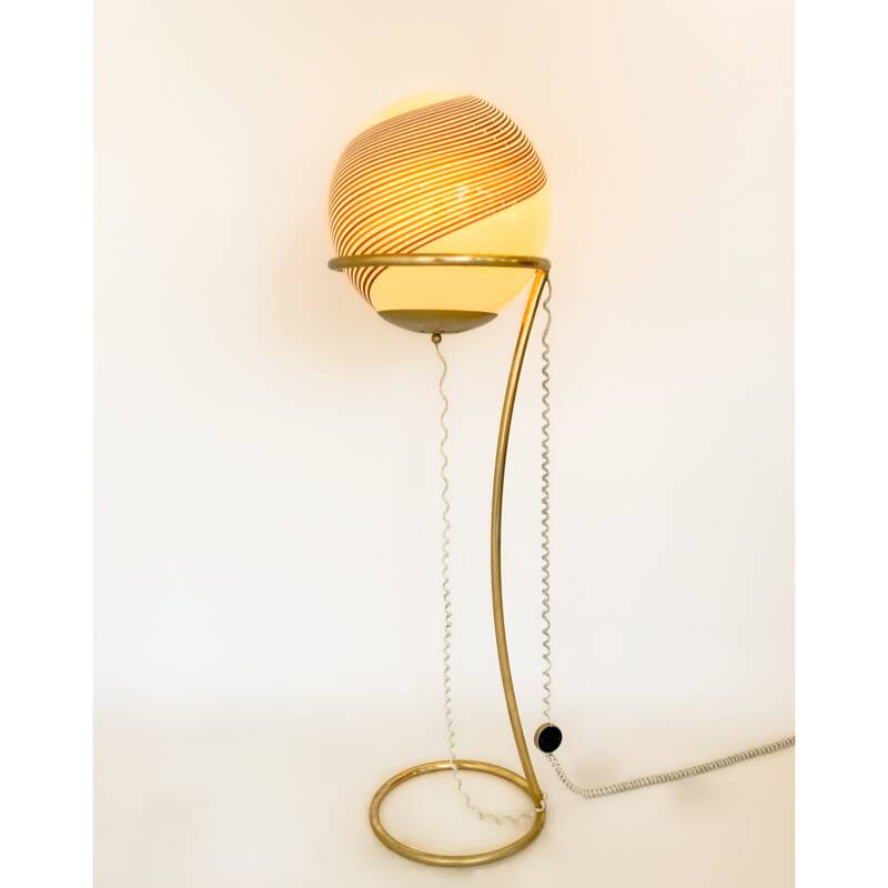 Floor lamp in Murano glass by Venini, Italy 1960s