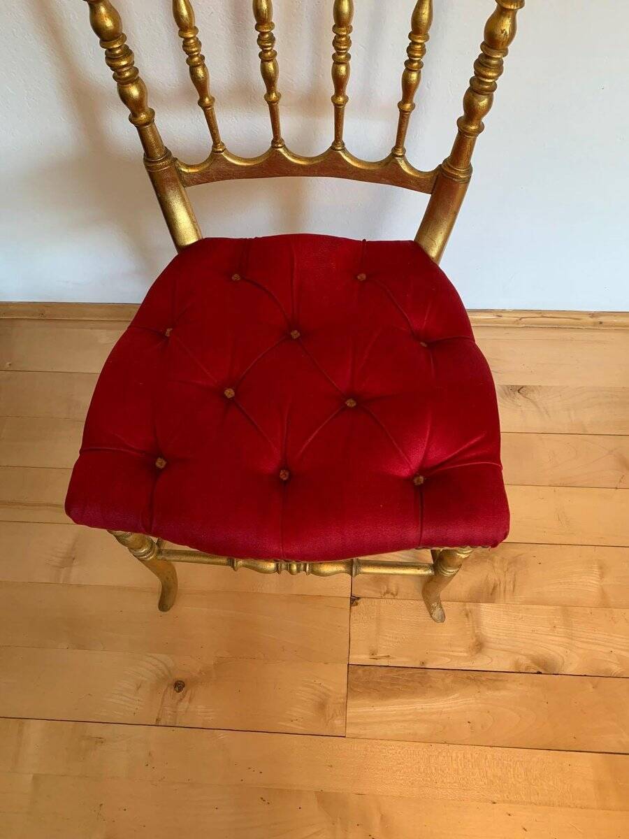 Chaise de salle à manger Chiavari italienne du 19ème siècle