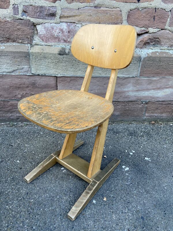 Set de 6 chaises d’école adulte Casala vintage design 1960