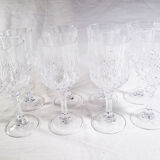 8 verres à vin en cristal d'Arques