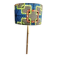 XL lampshade/suspension with printed ethnic graphic wax