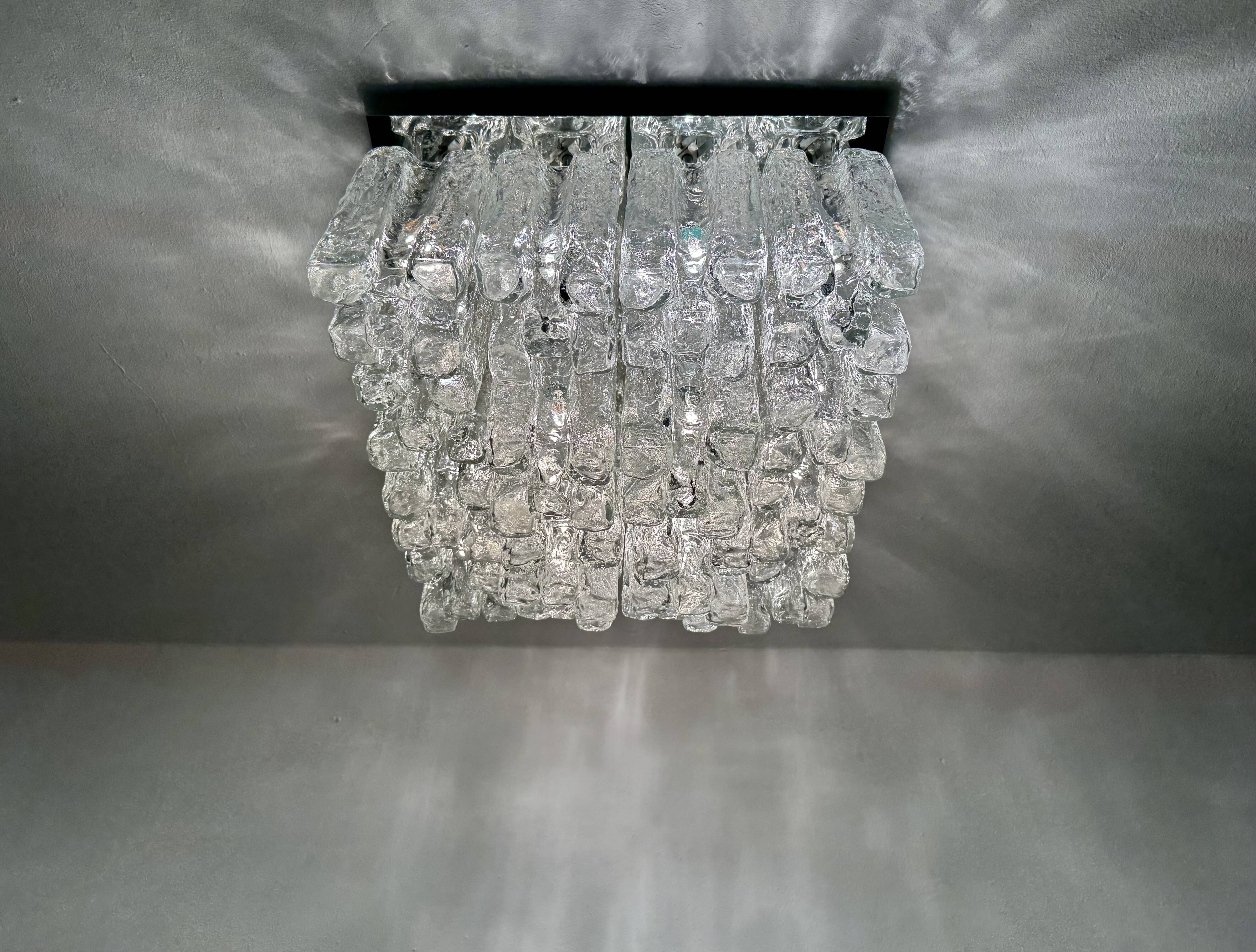 Large Austrian Granada Flush Light by J.T. Kalmar