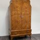 Cubist Art Deco wardrobe in burl 1940s modernist design