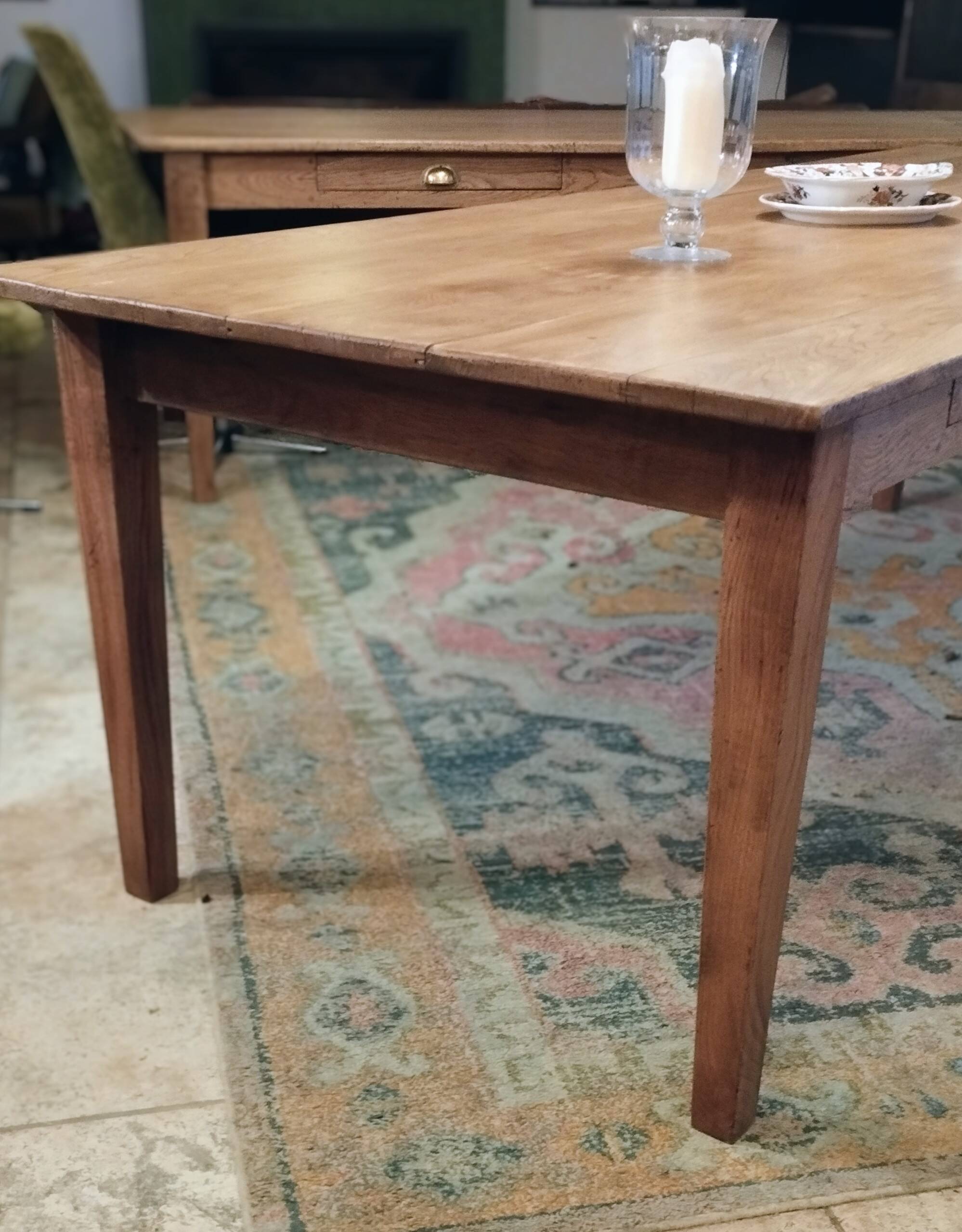 Solid oak farmhouse table 260x100