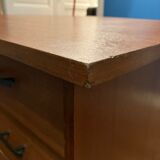 Vintage desk 60s wood and metal