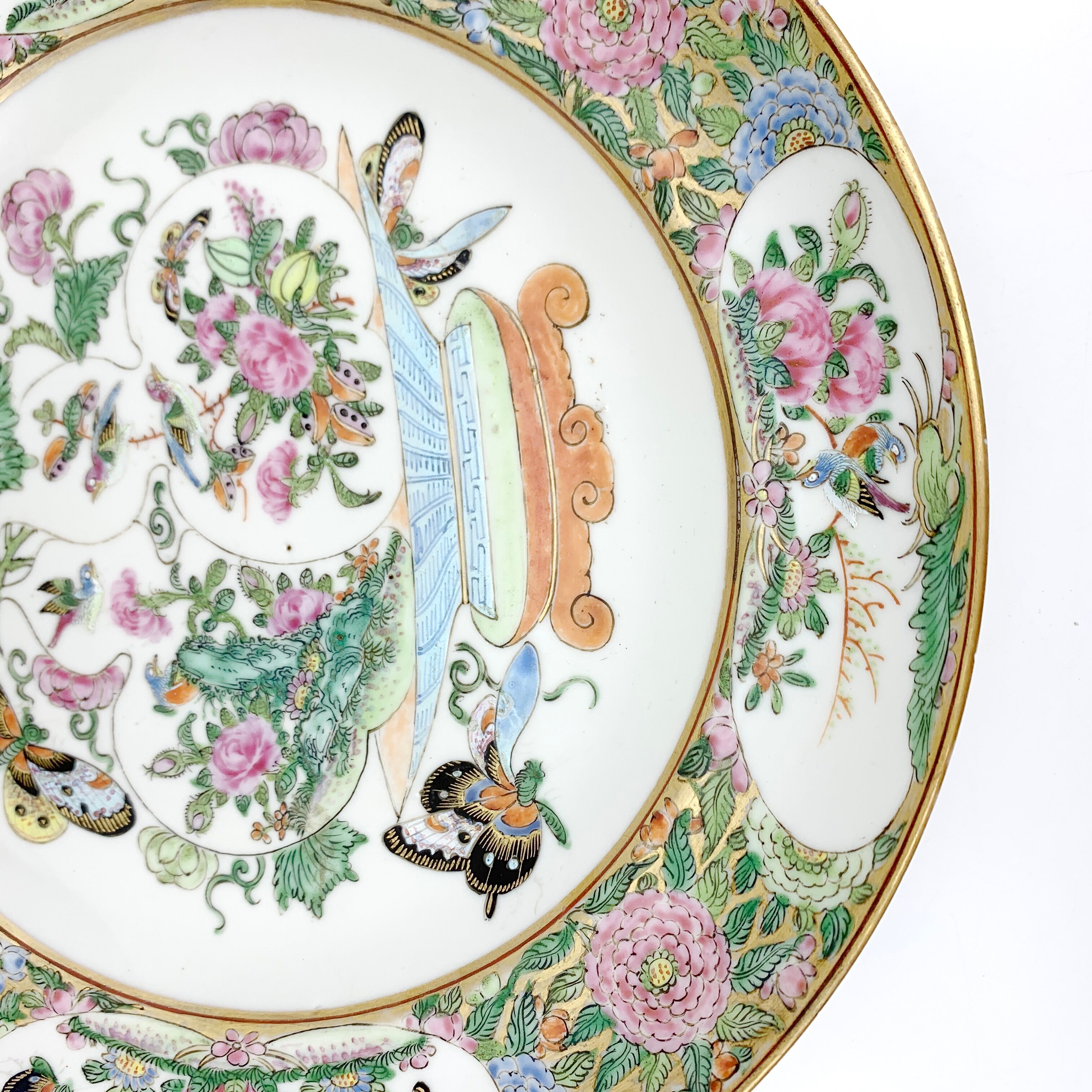 Chinese porcelain plate Canton Pink family XIX