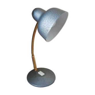 Lampe de bureau ancienne métal gris