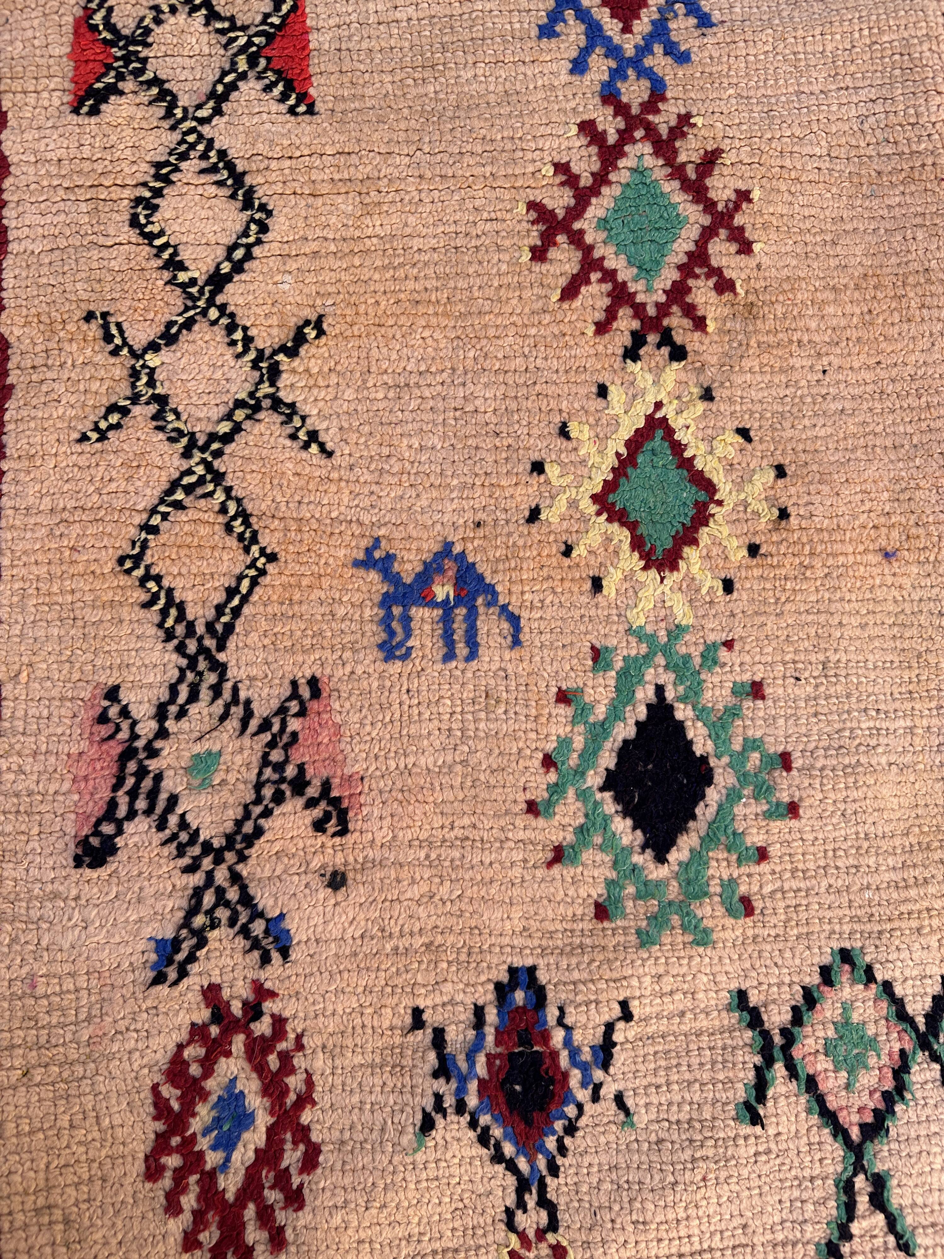 Tapis Marocain  Boujad coloré - 131 x 284 cm