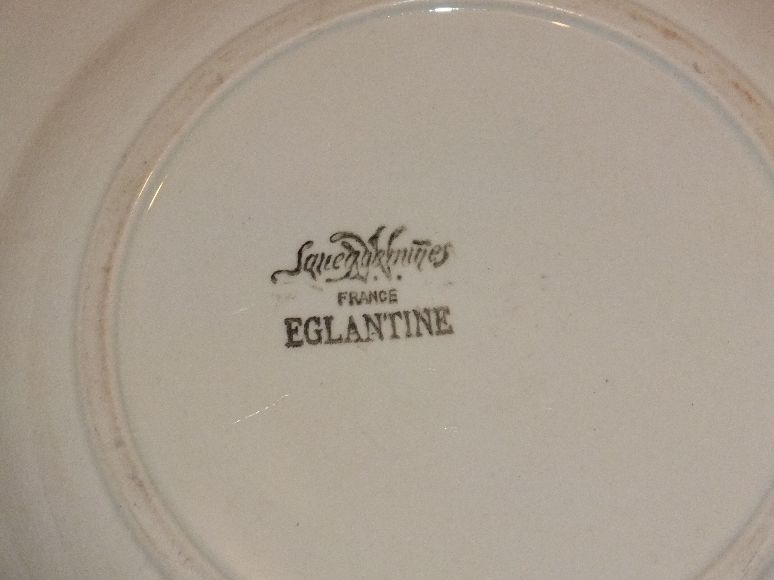 Vintage dish Sarreguemines Eglantine - 1950 stencil decoration