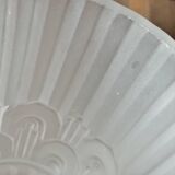 Set of 3 Art Deco frosted glass tulips