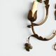 Paire de Lustres en Métal Doré à Décor de Feuillages et Grappes de Raisin e