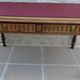 Antique desk with 2 drawers and burgundy faux leather top - Very good condition -