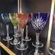 12 coloured cups / glasses Saint-Louis model Chantilly