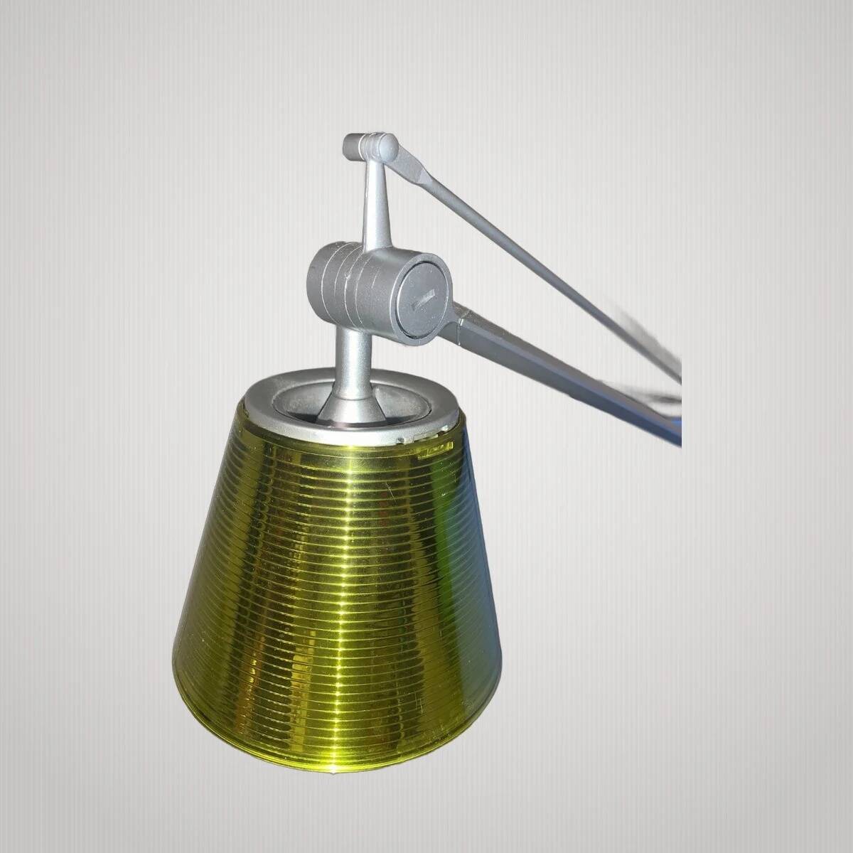 Philippe Starck Archimoon K lamp for Flos 1998 with yellow shade.