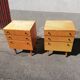 Paire de chevets vintage bois clair