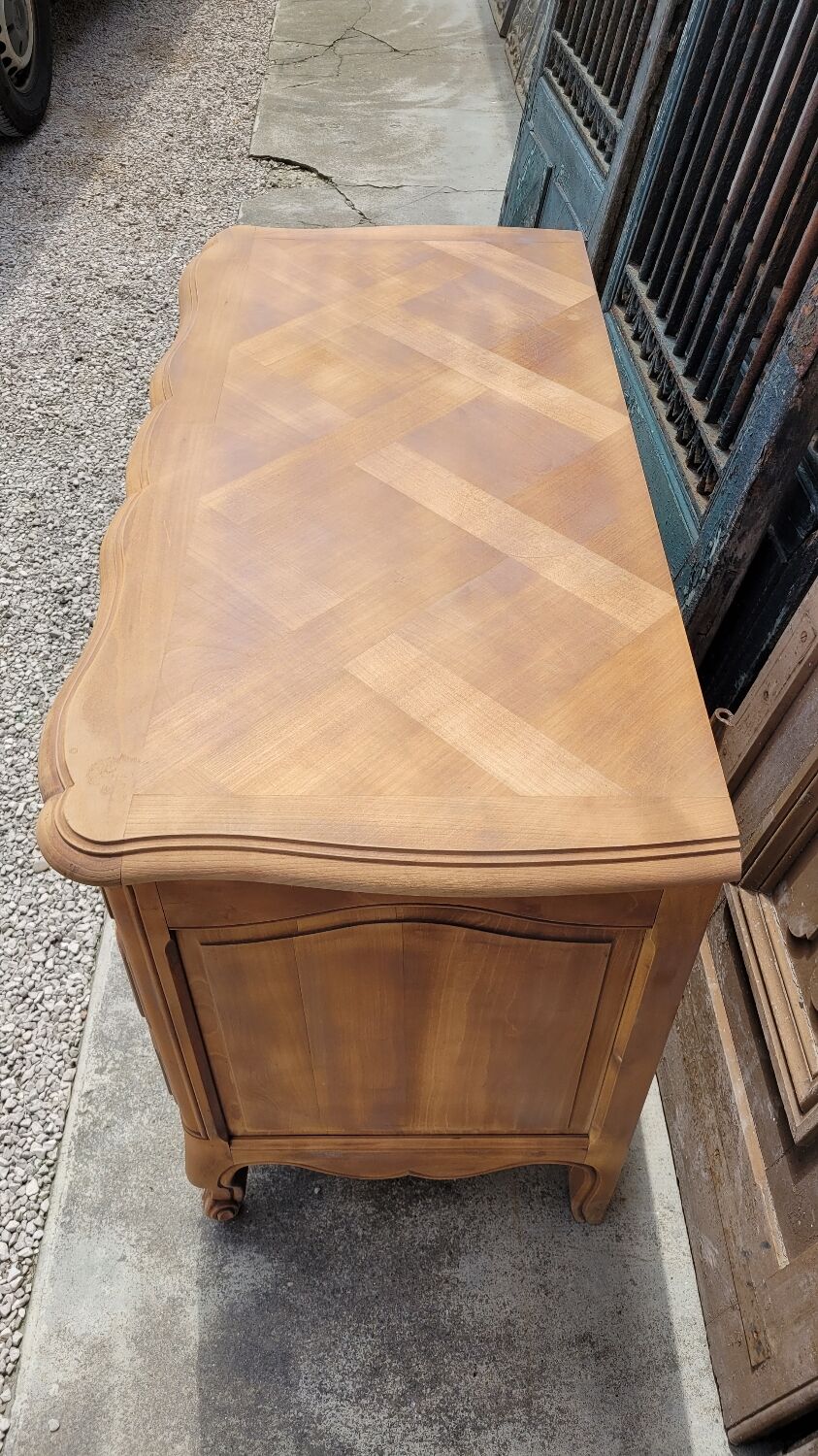 Louis xv style chest of drawers in pickled cherry