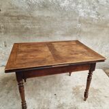 Extendable dining table elm wood