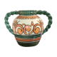Vase boule Henriot Quimper arabesques vert orange