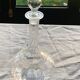 Elegant and vintage transparent glass wine decanter