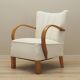 Oak armchair, Art Déco, 1950s, production: Denmark