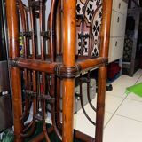 Polynesia handcrafted bamboo shelf/bookcase/side cabinet — vintage TBE