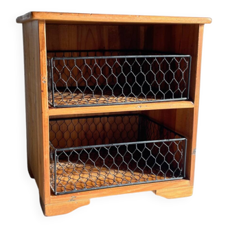 Wooden and metal drawer box from the 80s