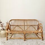 Vintage rattan sofa