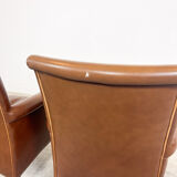 Ensemble de deux fauteuils en cuir vintage Delft