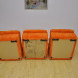 Orange corduroy modular sofa, 1970s.