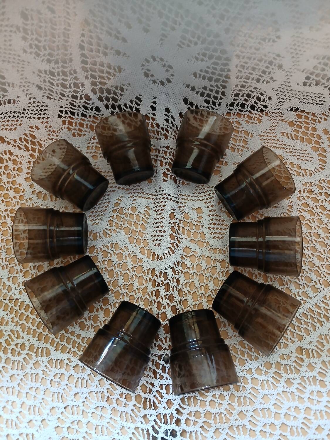 10 vintage water glasses