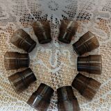 10 vintage water glasses