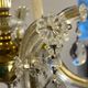 Louis XV style chandelier, glass pendants, 6 lights