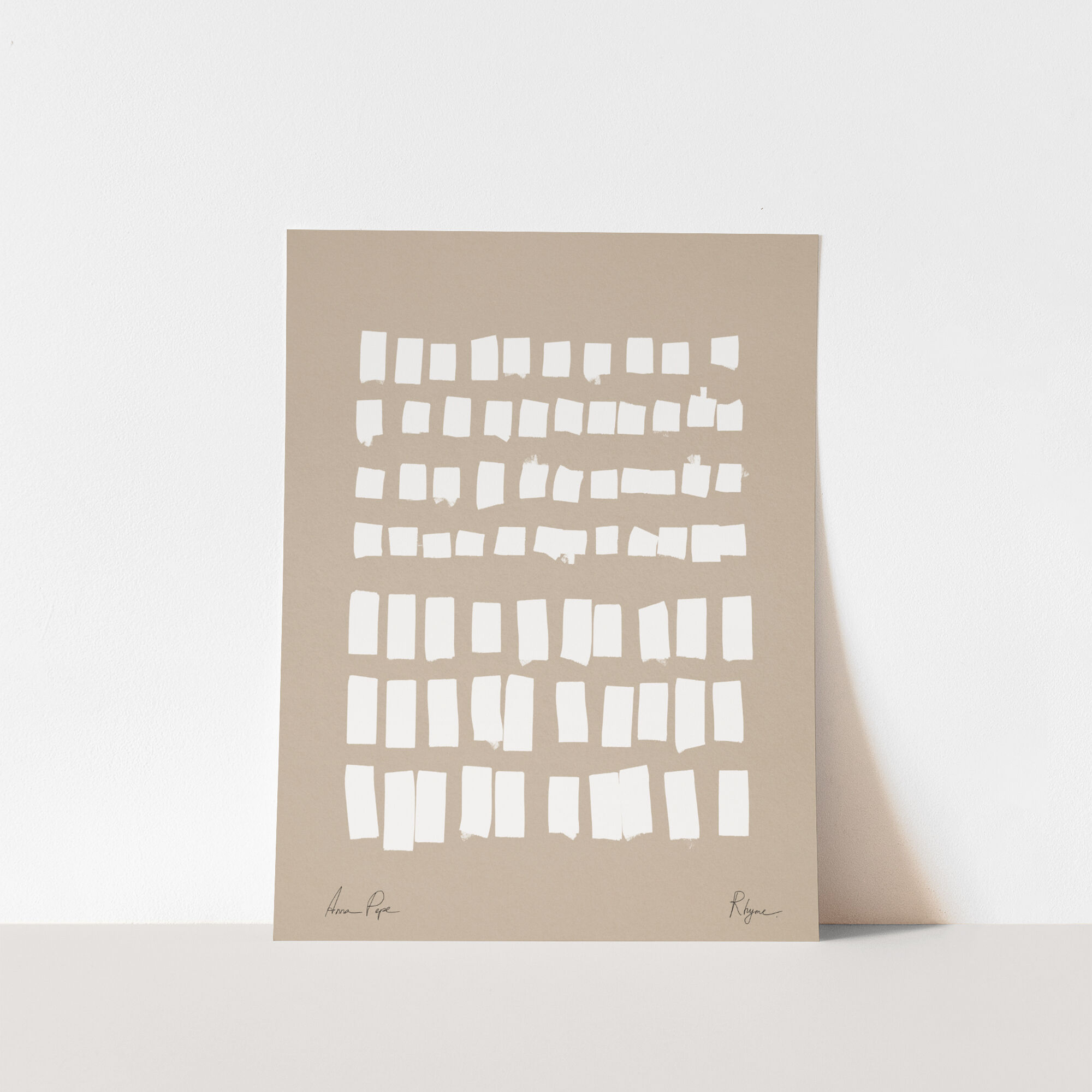 Abstract beige giclee print, 50x70cm