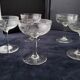 6 vintage champagne glasses in ground glass