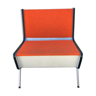 Bench 1 place orange trunk in vintage Skaï 60s/70s