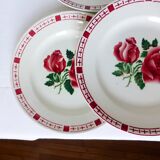 6 flat plates of Digoin Sarreguemines model Saverne