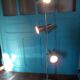 70s floor lamp in brushed aluminum