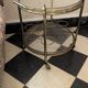 Desserte chariot bar en laiton et verre