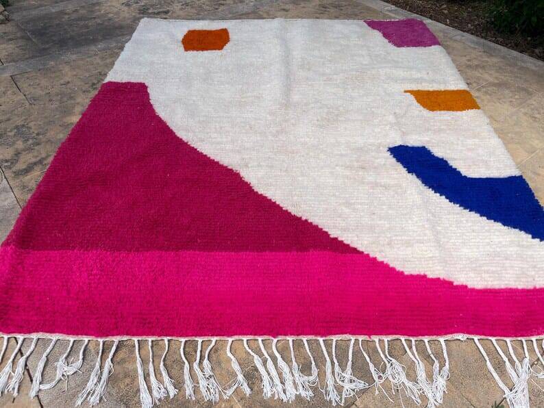 Colorful wool rug size 200 x 300 cm