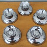 Set of stainless steel ice cream cups