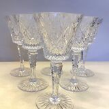 6 verres à eau en cristal taillé