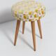 Set of two yellow and beige stools, mid-century, Europe, 1960s.