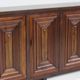 Buffet brutaliste espagnol en bois massif sculpté