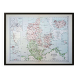 Denmark and dependencies, period map, 1887, Authentic