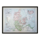 Le Danemark et dépendances, carte d'époque, 1887, Authentique